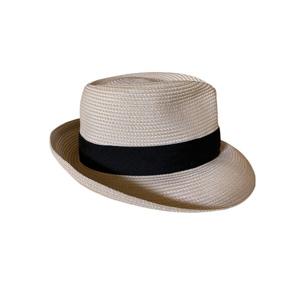 Erica Javits Fedora Straw Hat with Black Band UPF 50+ One Size - Picture 7 of 14